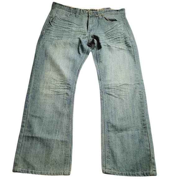 Basic Code Men's Grey Slim Straight Fit Size 36/34 Jeans - Picture 14 of 14